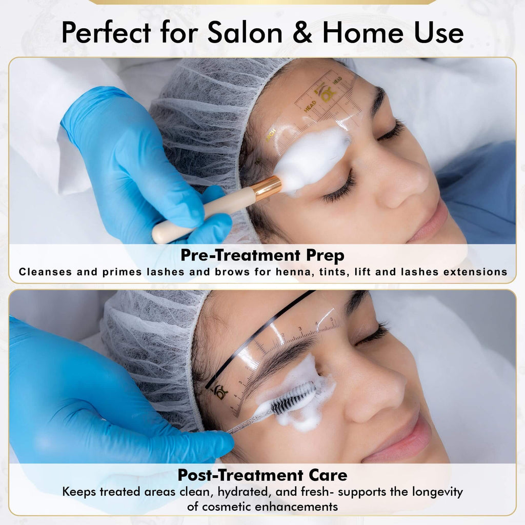 Brows Xpert Clarifying Shampoo Cleanser Foam – Gentle Oil-Free | Prep Before Tint or Henna | For Sensitive Skin | 60ml Bottle – Professional & Home Use