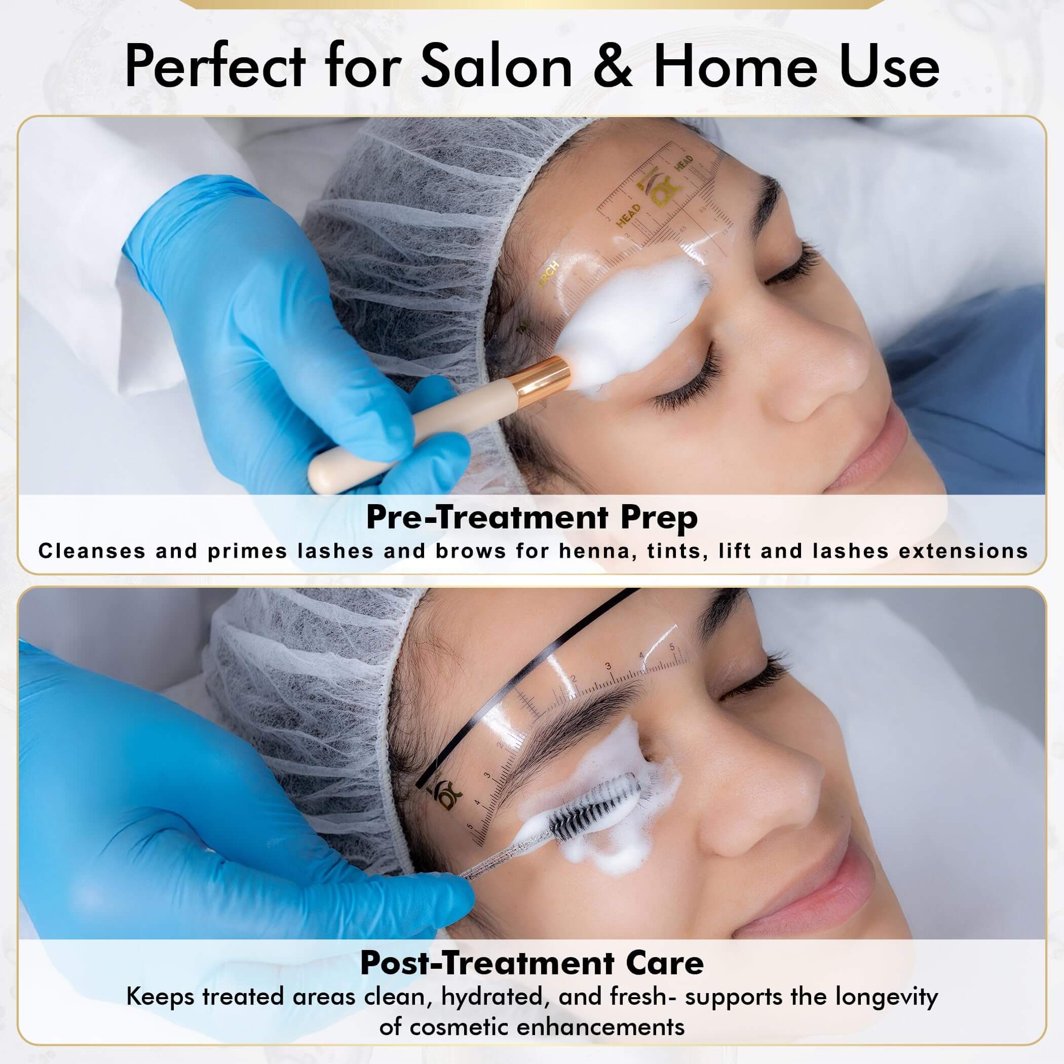 Brows Xpert Clarifying Shampoo Cleanser Foam – Gentle Oil-Free | Prep Before Tint or Henna | For Sensitive Skin | 60ml Bottle – Professional & Home Use