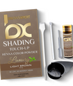 BROWSXPERT Professional Shading Touch-Up Kit — Herbal Henna with Mixing Dish, Stir & Brush | 3.5g | Light Brown with tools.