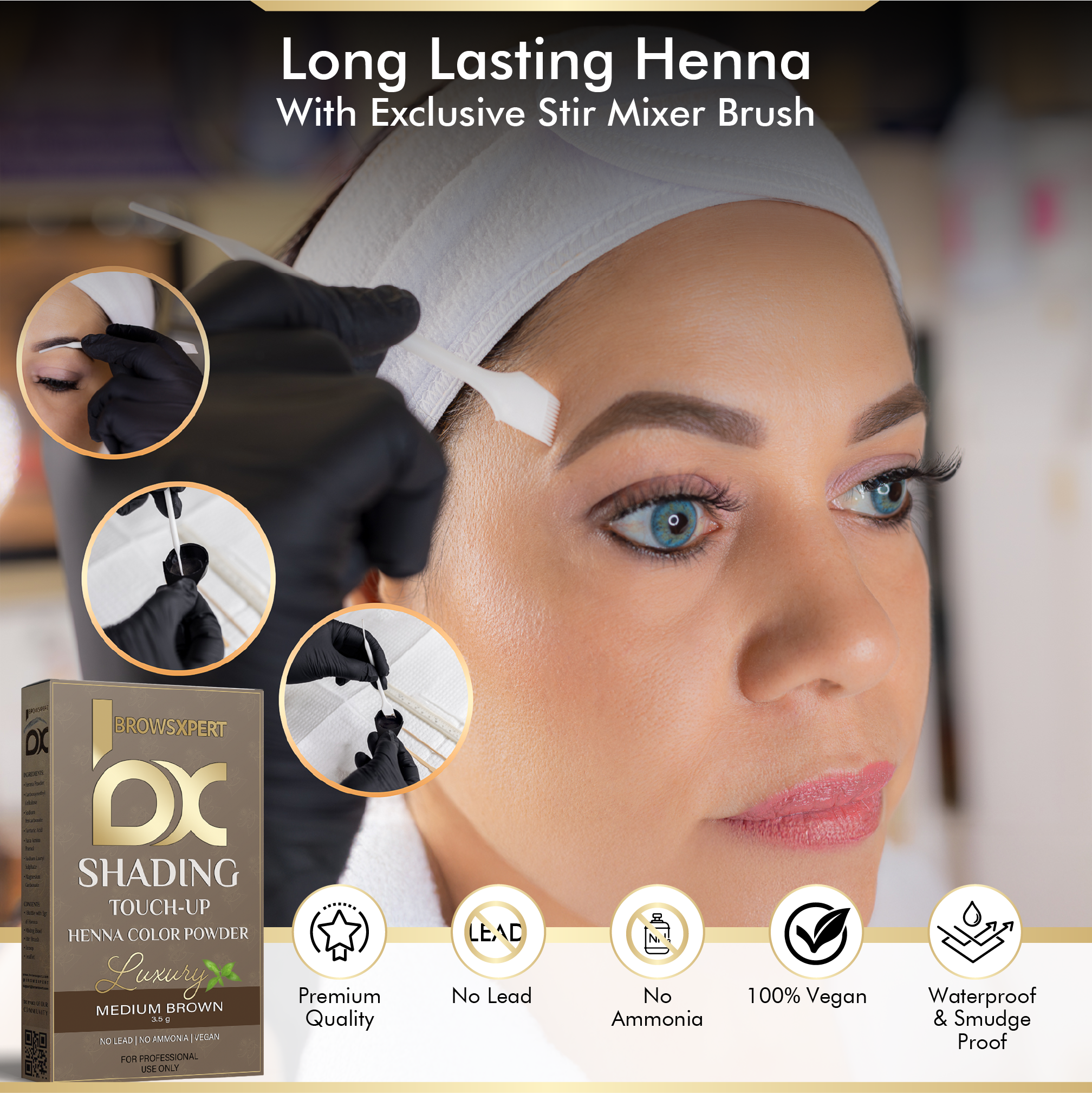 BROWSXPERT Shading Henna & Mixer Kit